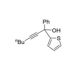 1-phenyl-1-(thiophen-2-yl)hept-2-yn-1-ol